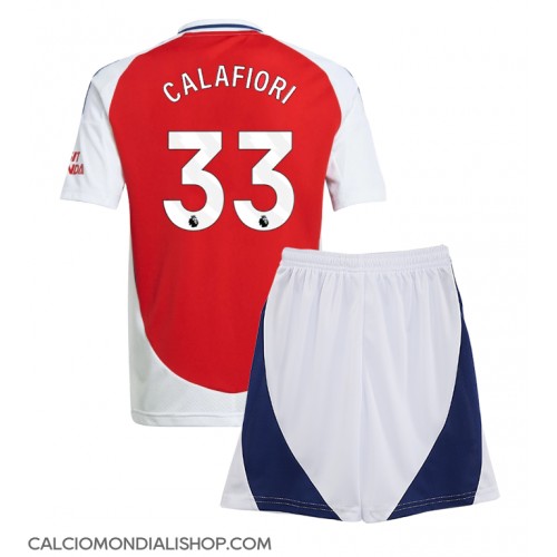 Maglie da calcio Arsenal Riccardo Calafiori #33 Prima Maglia Bambino 2024-25 Manica Corta (+ Pantaloni corti)